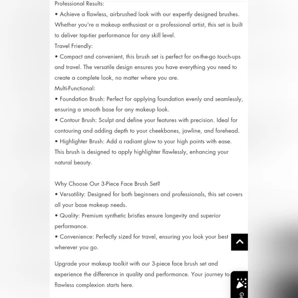 5/75$ BYOD 3-Piece Face Brush Set - Picture 3 of 9